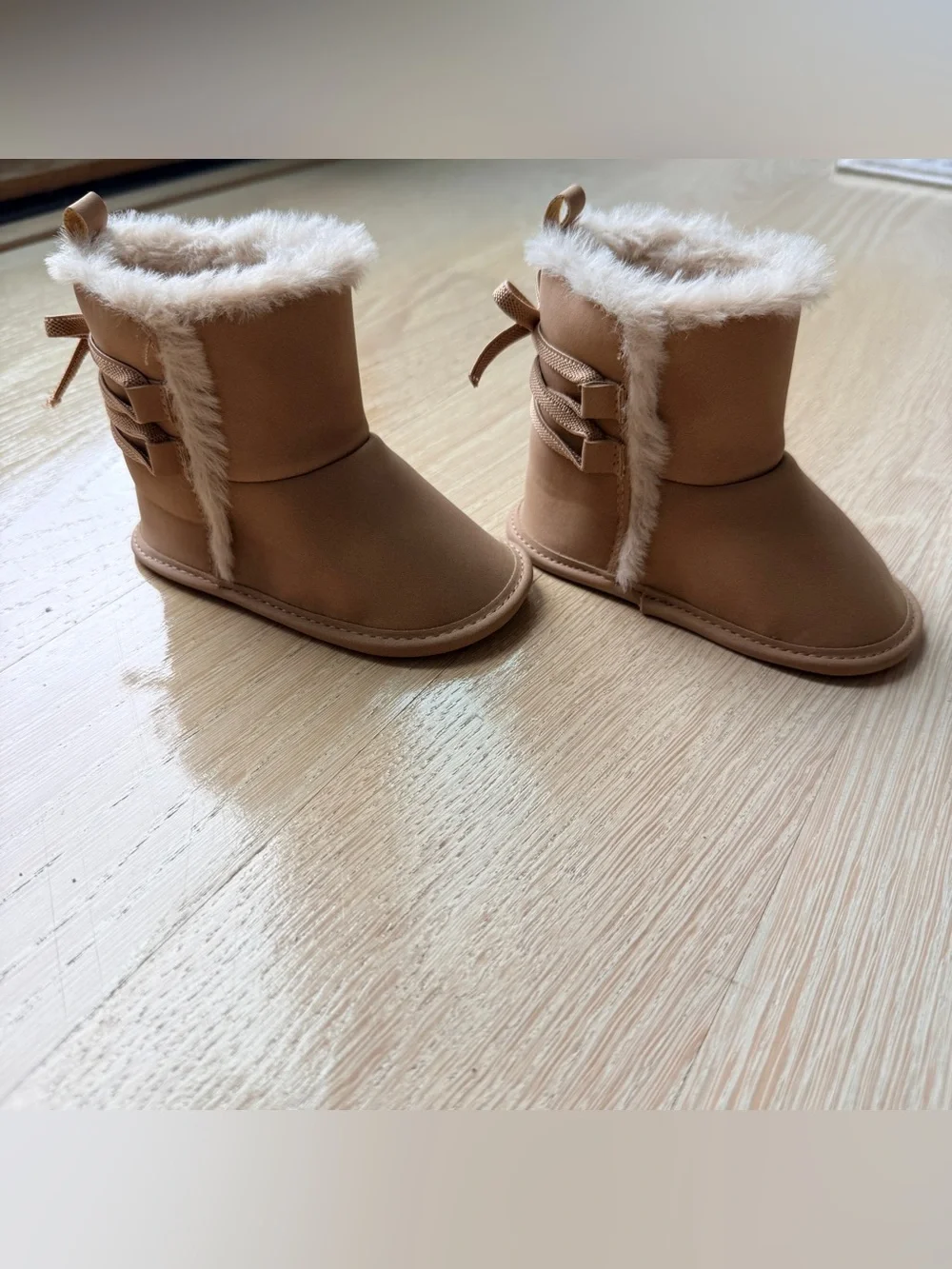 Carter’s Baby Girl Teddy Fleece Boot - Brown - 6-9 Months